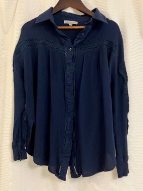 WISH LIST Blue Gauze Shirt S/M